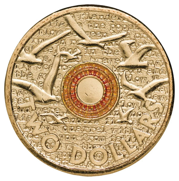 2015 Remembrance Day $2 Colour Coin Downies Pack