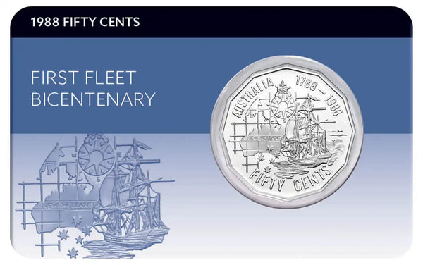 First Fleet 1988 Bicentenary 50c Cu-Ni Coin Pack