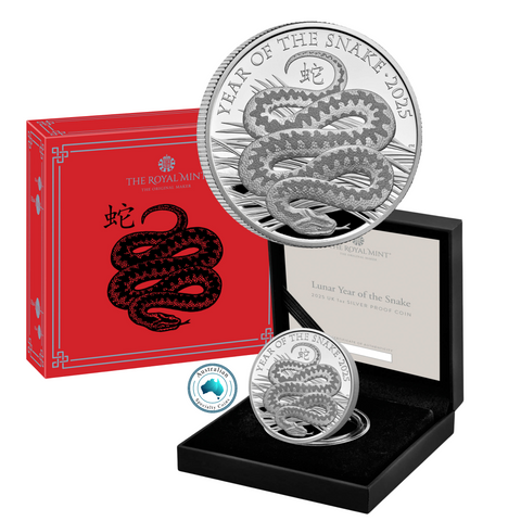 2025 Lunar Year of the Snake UK 1oz Silver Proof Coin