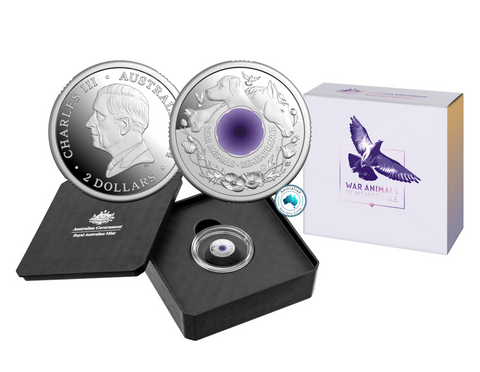 2024 Remembrance Day 'Purple Poppy' $2 'C' Mintmark Silver Proof Coin