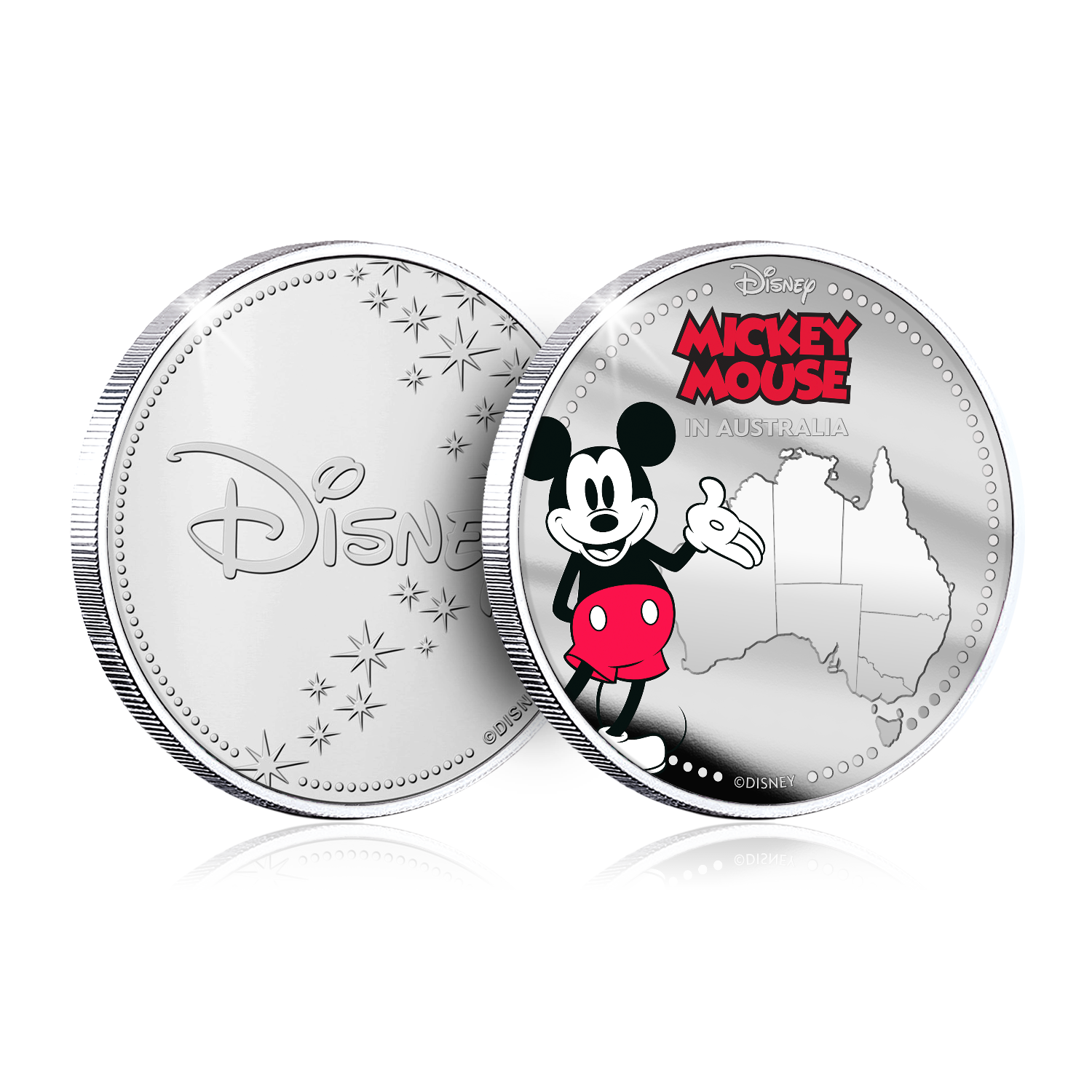 Disney Mickey in Australia Silver Plated Commemorative