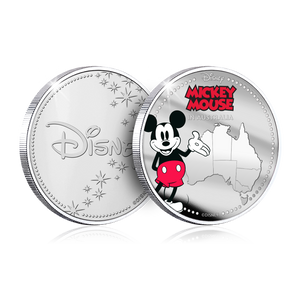 Disney Mickey in Australia Silver Plated Commemorative