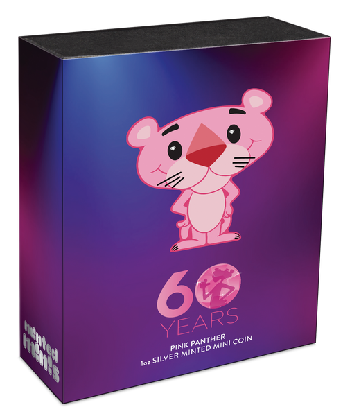 2024 Pink Panther™ 60th Anniversary 1oz Silver Minted Mini Coin