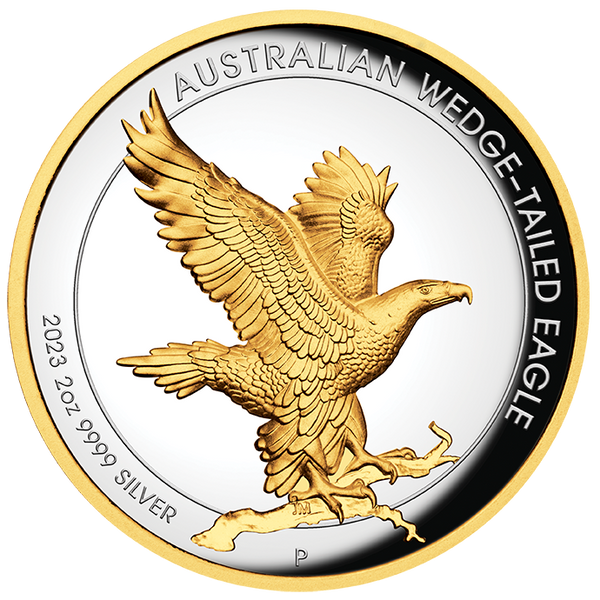 2023 Australian Wedge-Tailed Eagle 2oz High-Relief Gilded Coin