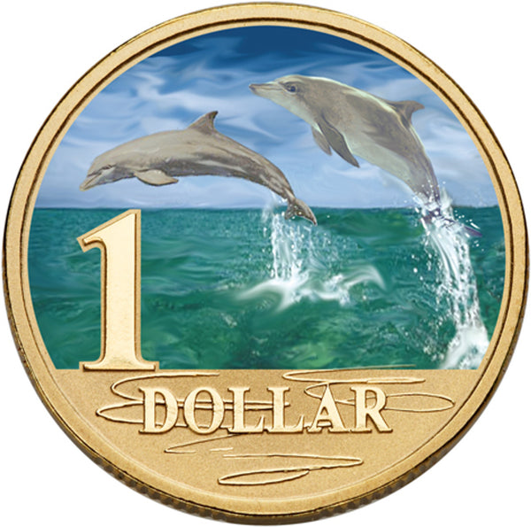 2006 Ocean Series 'Bottlenose Dolphin' $1 Coloured Uncirculated Coin