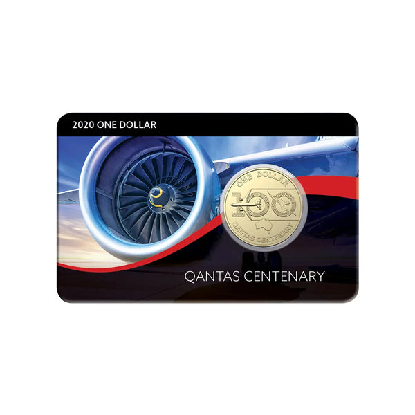 2020 Qantas Centenary $1 Al/Br Coin Pack (New Card Design)