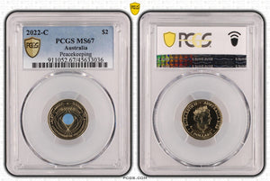 2022-C Peacekeeping Remembrance $2 'C' Mintmark MS68
