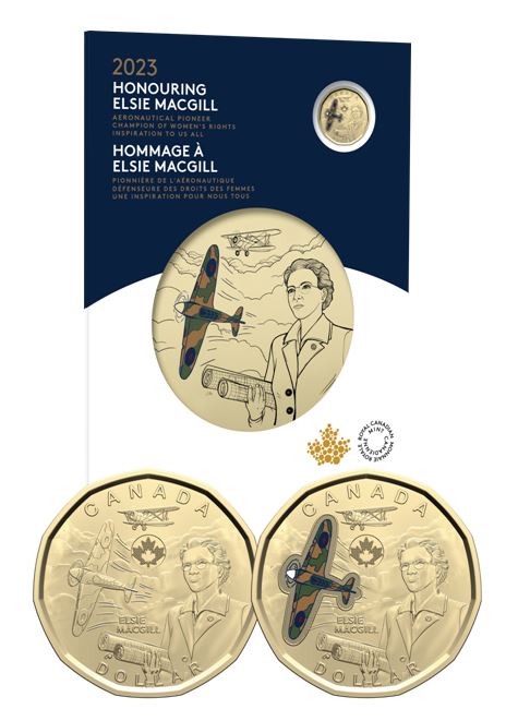 2023 Honouring Elise MacGill 7 Coin Keepsake Carded Coin Set - With Coloured $1 Coin