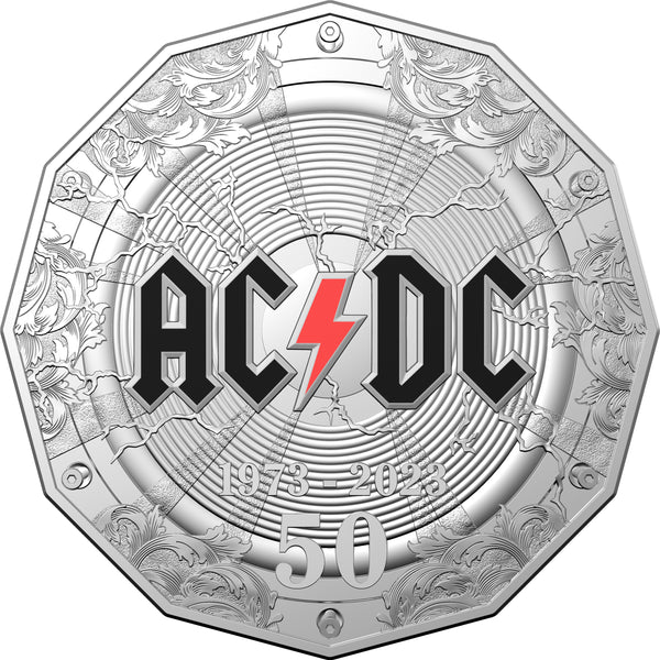 2023 AC/DC 50th Anniversary 50c Carded Coin