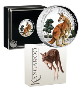 2023 Australian Kangaroo $1 Coloured 1oz Silver Proof High Relief Coin