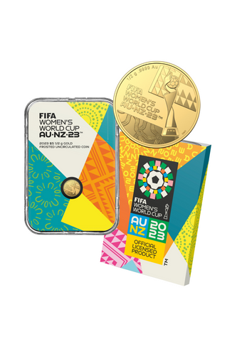 2023 FIFA Womens World Cup $5 1/2g Gold Unc Coin