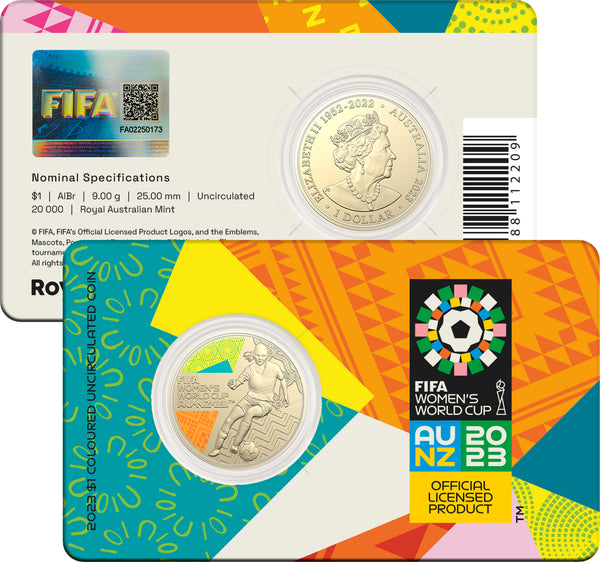 2023 FIFA Womens World Cup $1 Coloured Uncirculated Coin
