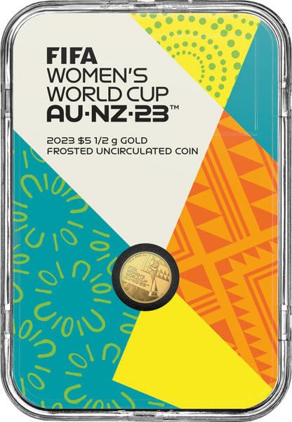 2023 FIFA Womens World Cup $5 1/2g Gold Unc Coin