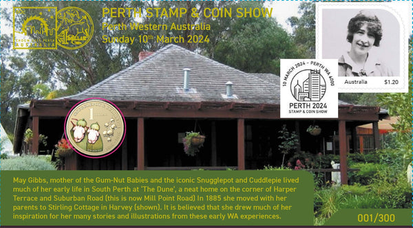 2024 Perth Stamp and Coin Show PNC Set of 4 Postal Numismatic Covers