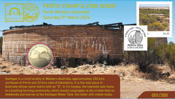 2024 Perth Stamp and Coin Show PNC Set of 4 Postal Numismatic Covers