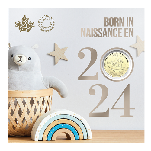 2024 Canadian Mint Baby Gift Card 5 Coin Set - Featuring Exclusive $1 Coin