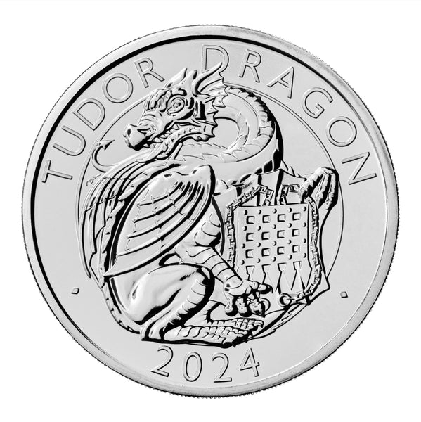 2024 The Tudor Beasts 'Dragon' 5 Pound Coin