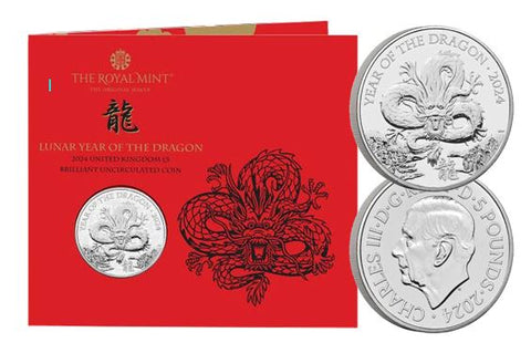 2024 Lunar Year of the Dragon £5 Brilliant Uncirculated Coin