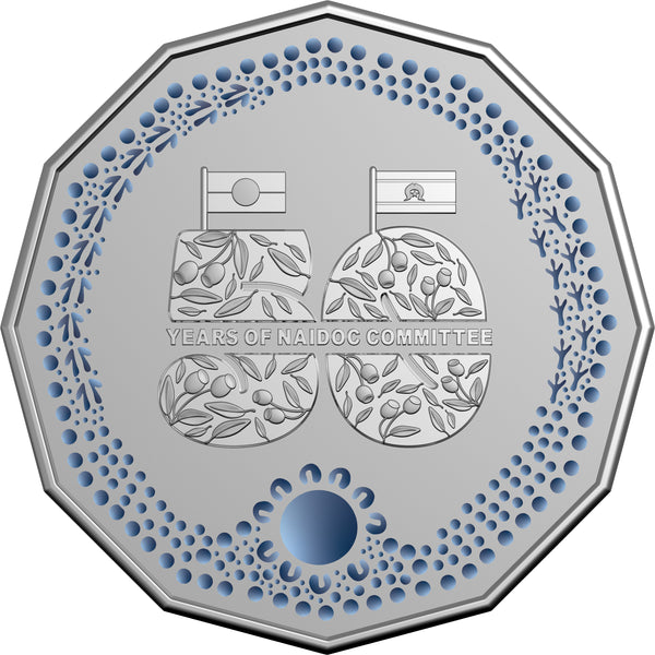 2024 NAIDOC Committee 50th Anniversary Coloured 50c Coin