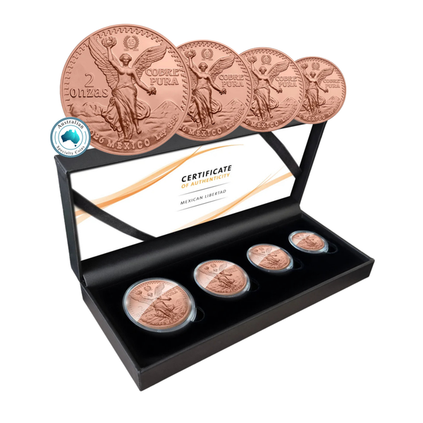 2026 Liberia Vintage Libertad 4-Coin 3.75oz Fractional Copper Set