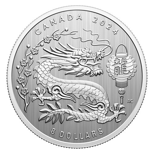 2023 Lunar Year of the Dragon ¼oz Pure Silver $8 Coin – Canadian Mint
