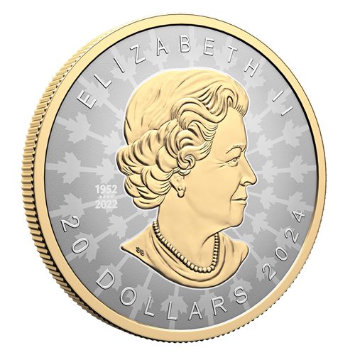 2024 Royal Canadian Mint - Super Incuse Maple Leaf 1oz Fine Silver Coin