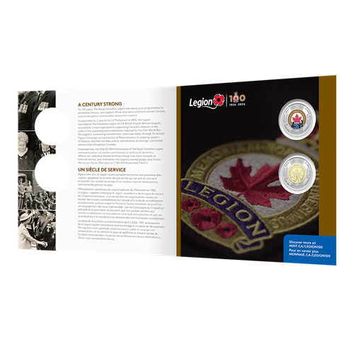 2026 The Royal Canadian Legion 100th Anniversary Commemorative Collector Keepsake Card
