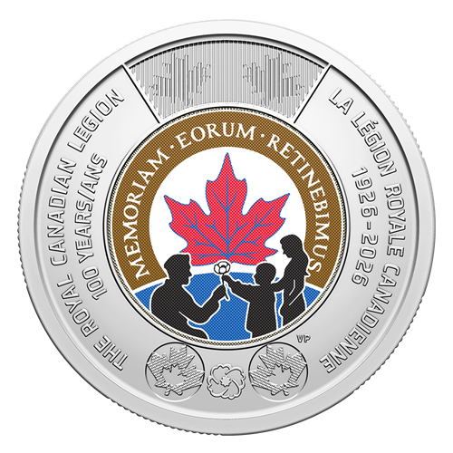 2026 The Royal Canadian Legion 100th Anniversary Commemorative $2 Colourised Special Wrap Roll