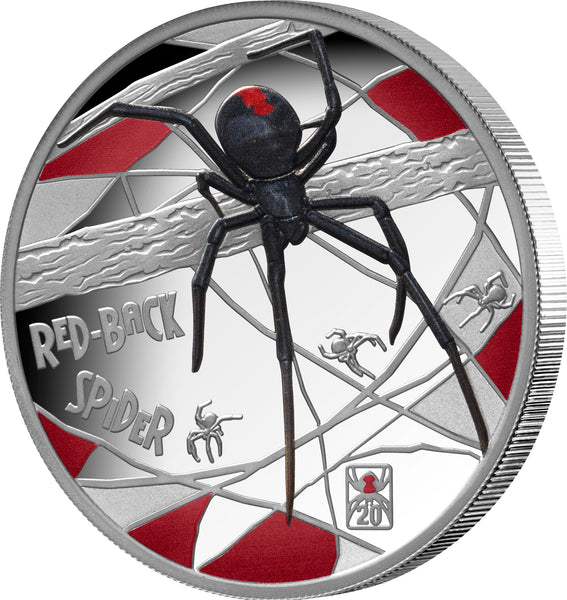 2026 Deadly & Dangerous $1 Redback Spider 20th Anniversary Privy Mark 1oz Silver Proof Coin