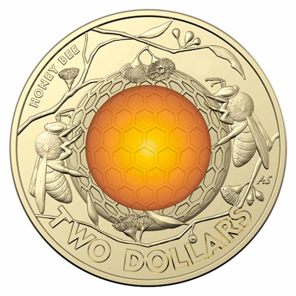 2022 Honey Bee Two Dollar Uncirculated Coin (New Card Design)