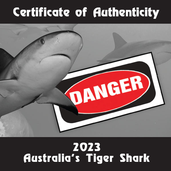 2023 Deadly & Dangerous Tiger Shark 1oz Silver Proof Coin
