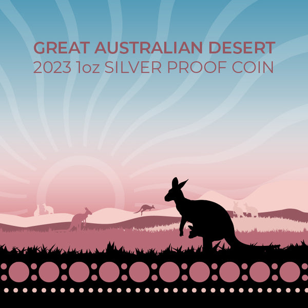 2023 Great Australian Desert 1oz Rose Gold Silver Proof