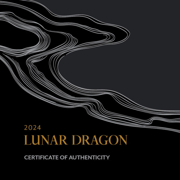Lunar Dragon 2024 $10 5oz Gold-plated Silver Black Proof Coin