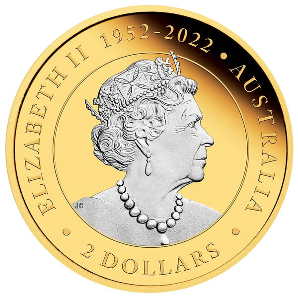 2023 Australian Kangaroo $2 Gold-plated 2oz Silver Brilliant Uncirculated Coin