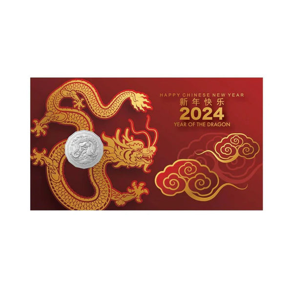 2024 Year of the Dragon 50c Postal Numismatic Cover