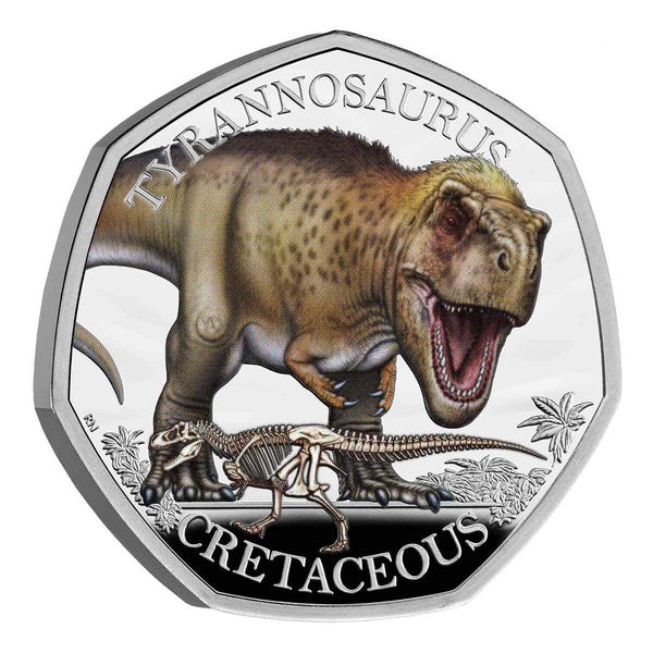 2024 Tyrannosaurus 50p Coloured Proof Coin