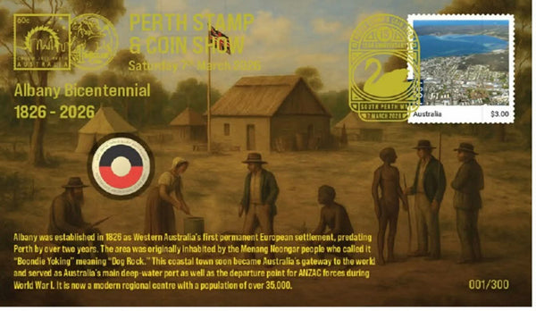 2026 Perth Stamp and Coin Show PNC Set of 4 Limited Edition Covers