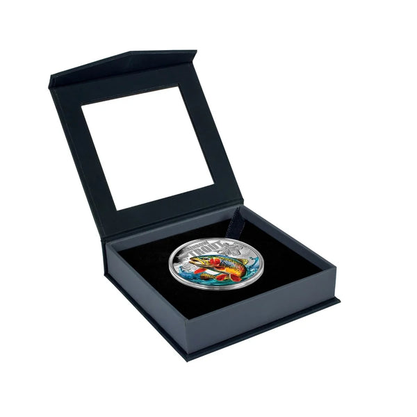 2027 Rainbow Trout 1oz Silver Coloured Proof Coin