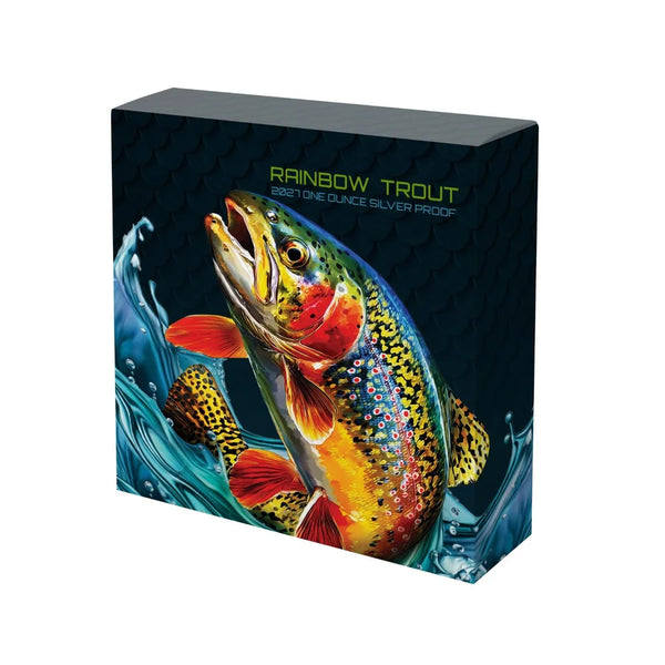 2027 Rainbow Trout 1oz Silver Coloured Proof Coin