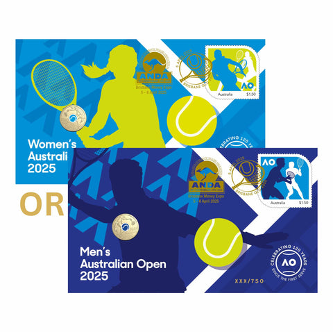 2025 Brisbane Money Expo - Australian Open $2 PNC (Random Cover Design)