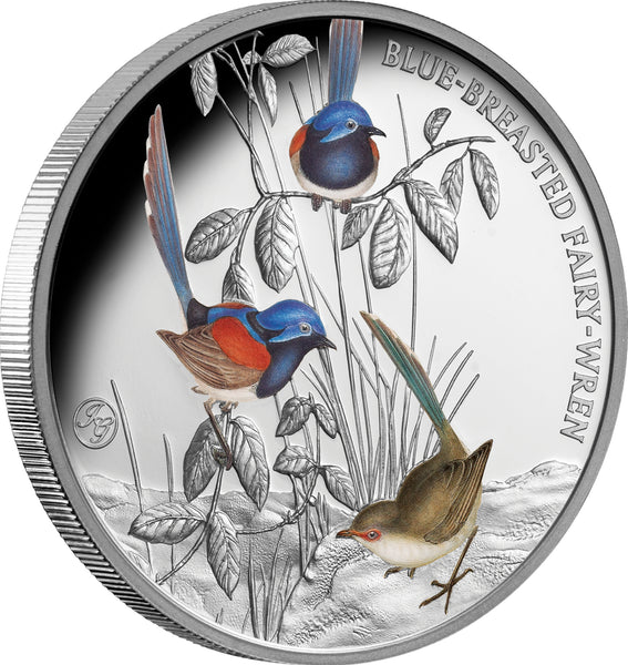 2026 Birds of Australia $1 Blue-Breasted Fairy-Wren 1oz Silver Proof Coin