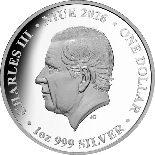 2026 Heraldic Beasts $1 Unicorn Rose Gold-plated 1oz Silver Proof Coin