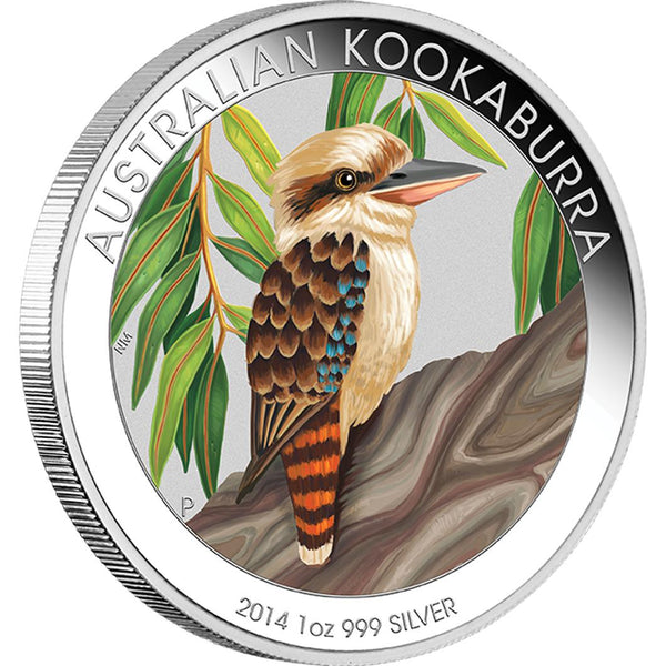 2014 Kookaburra 1oz Coloured Silver Coin - ANDA Melbourne