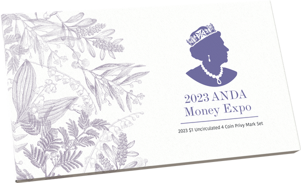 2023 ANDA Money Expo $1 Uncirculated 4 Coin Privy Mark Set