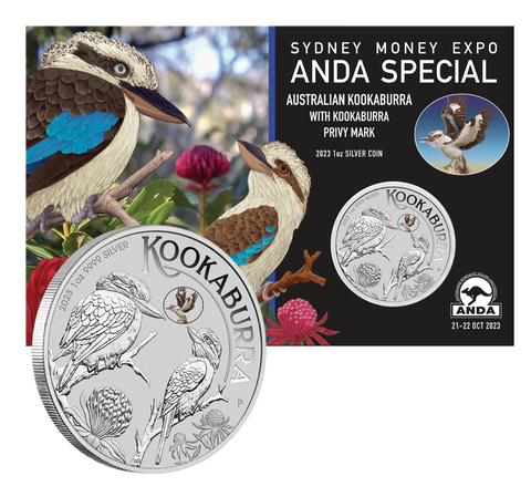 2023 Kookaburra 1oz Silver Coin with Kookaburra Privy - Sydney Money Expo