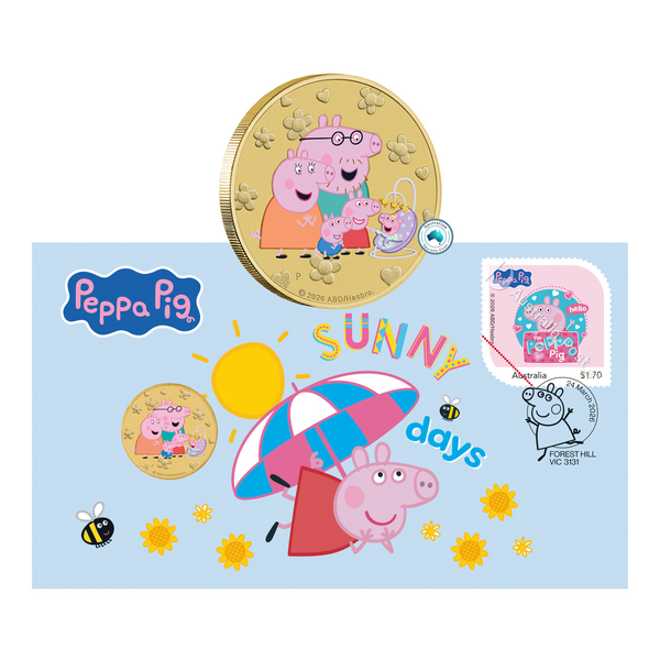 2026 Peppa Pig $1 Stamp & Coin Cover
