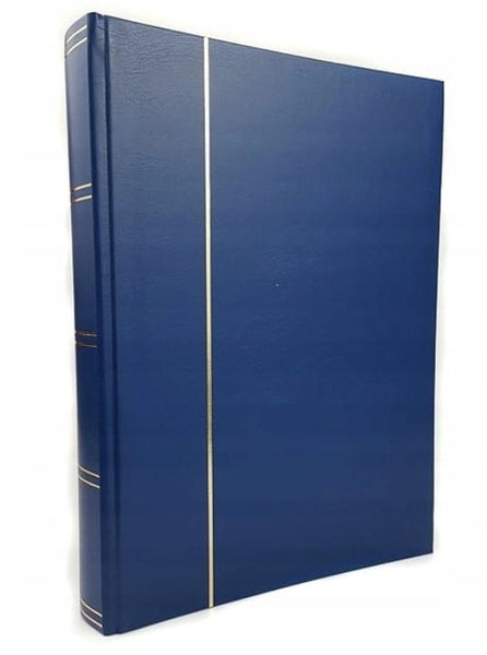 Lighthouse Basic Stamp Stockbook, A4 with 16 Black Pages - Blue Hard Cover
