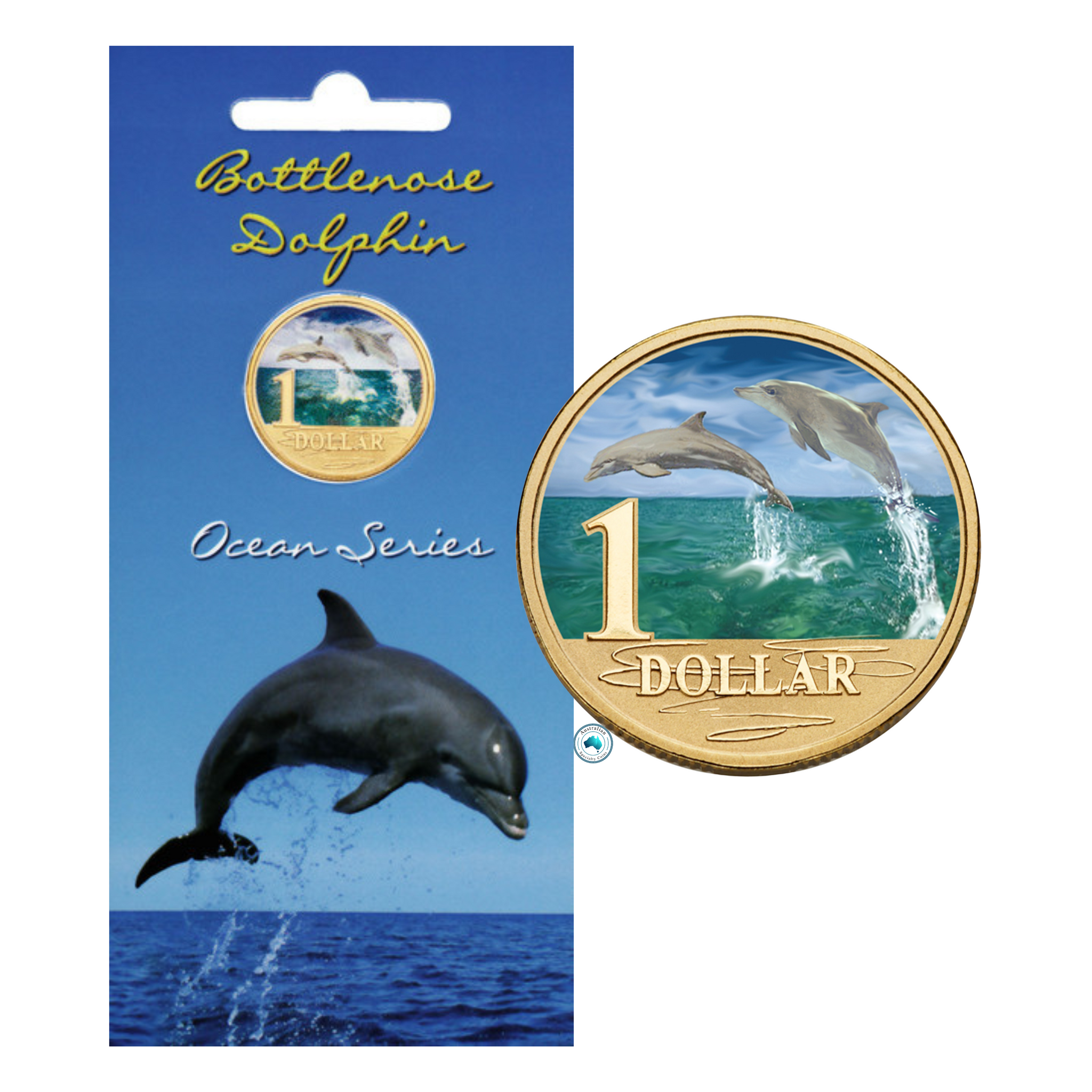 2006 Ocean Series 'Bottlenose Dolphin' $1 Coloured Uncirculated Coin