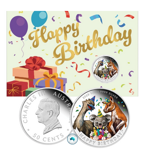 2025 Happy Birthday Silver 1/2oz Proof Coloured Coin