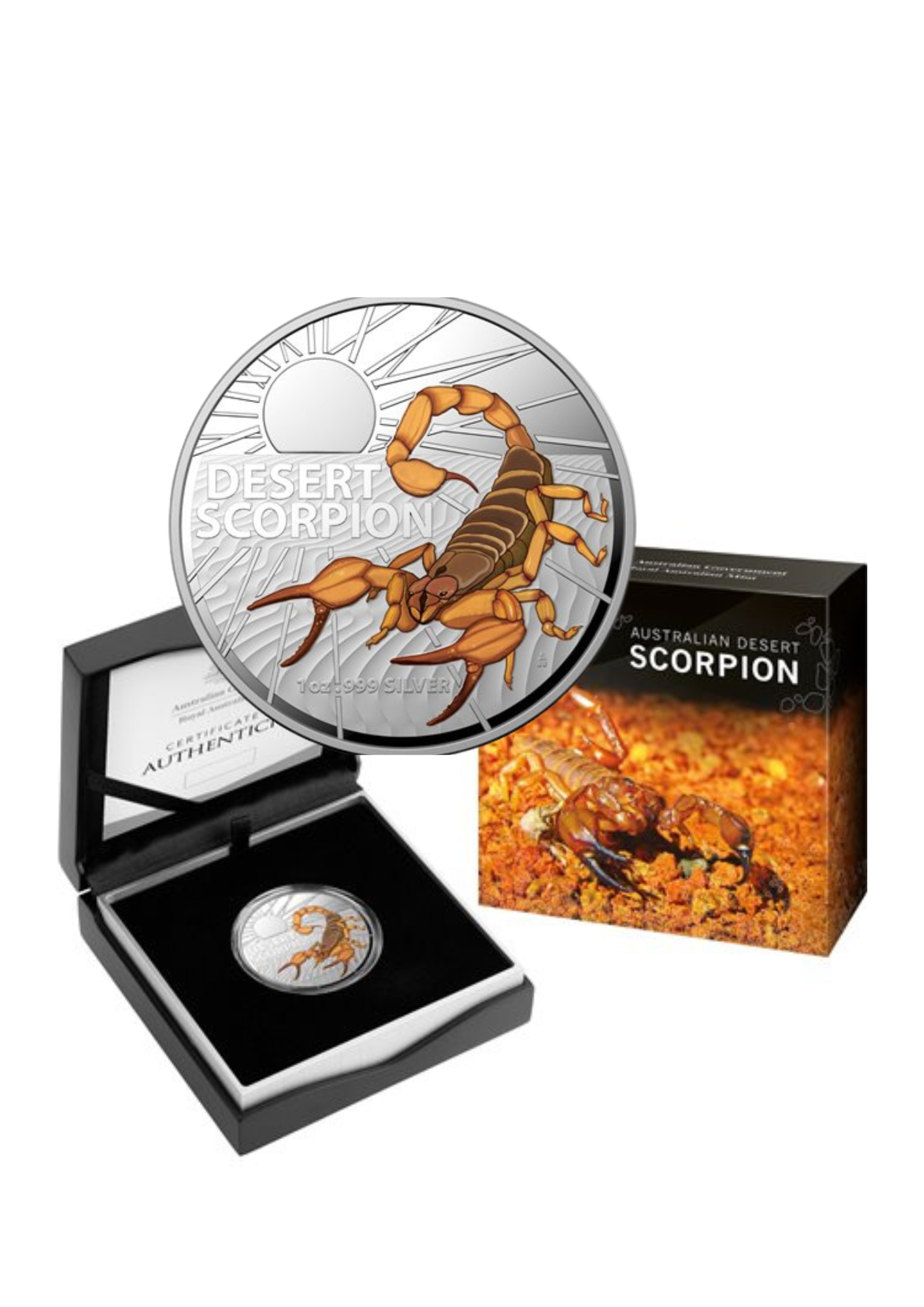 2023 Australian Desert Scorpion 1oz Silver Coloured Coin